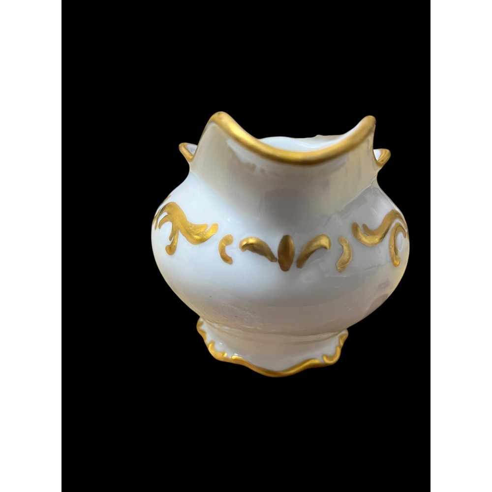 Schumann Arzberg White Elegance Creamer and Sugar Bowl Set Gold Gilt Bavaria - Picture 10 of 11